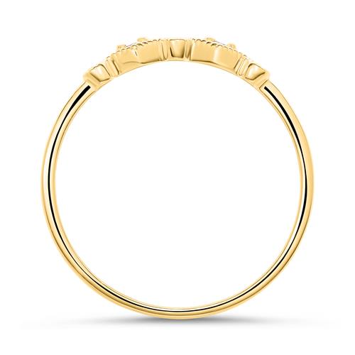 14 Karaat Gouden Ring Voor Dames Met Witte Topazen