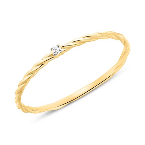 Ring For Ladies In 14K Gold With Diamond