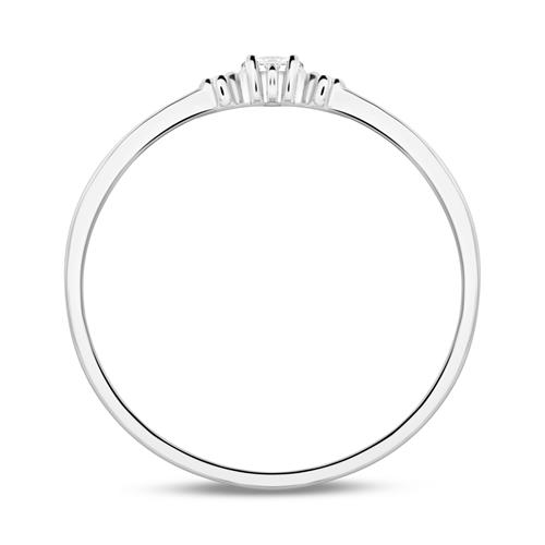 Diamond Ring For Ladies In 14K White Gold