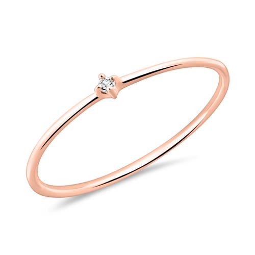 Ring For Ladies In 14-Carat Rose Gold With White Topaz