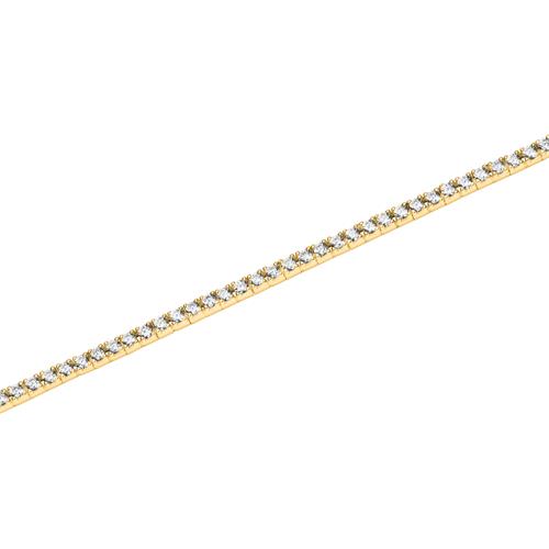Tennisarmband aus 375er Gold mit Zirkoniasteinen