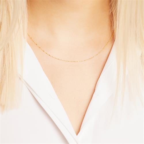 Singapore Necklace Made Of 9ct Gold