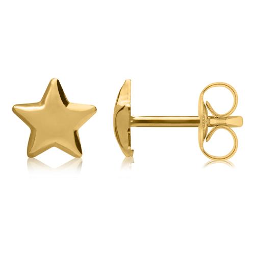Earstuds Stars For Ladies Made Of 585 Gold