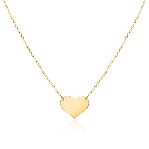 Gravierbare Herzkette für Damen aus 375er Gold