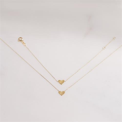 Engravable Heart Chain For Ladies In 9K Gold