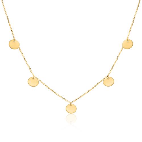 Plättchen Kette für Damen aus 9K Gold