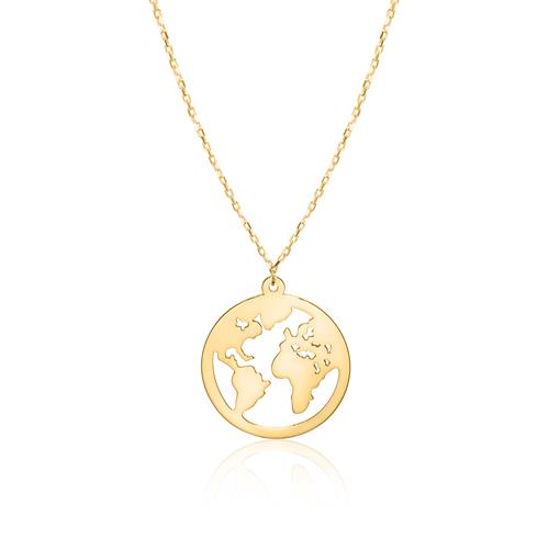 Necklace Globe For Ladies In 9K Gold