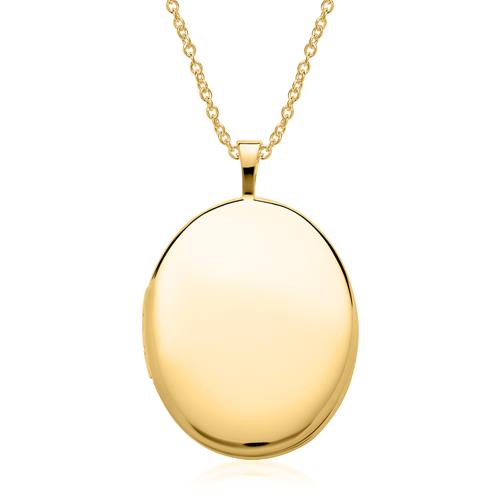 Ovales Medaillon aus 585er Gold gravierbar