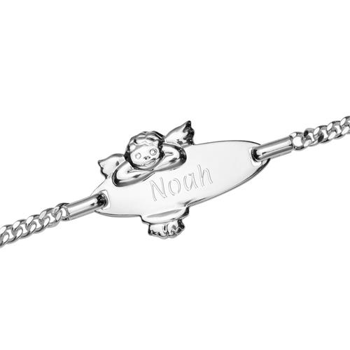 925 Armband Silber mit Engelmuster 16cm