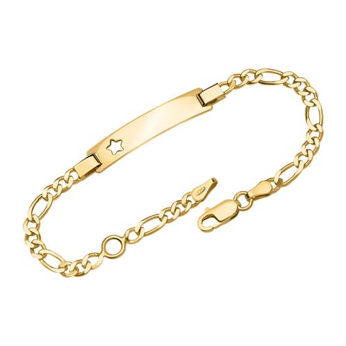 Star Bracelet Figaro Gold Plated