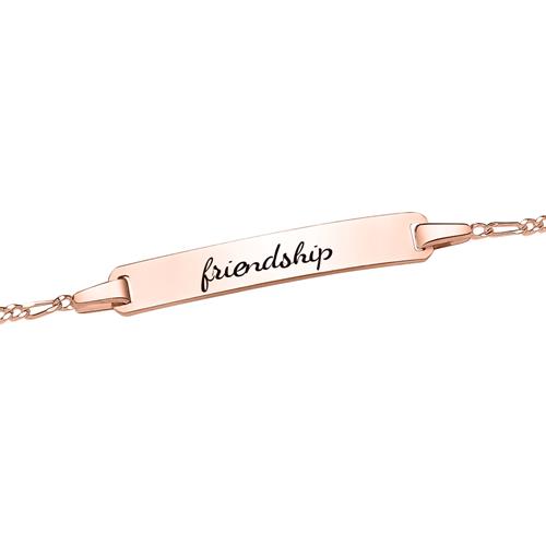 Bracelet With Heart Charm Pink Gold