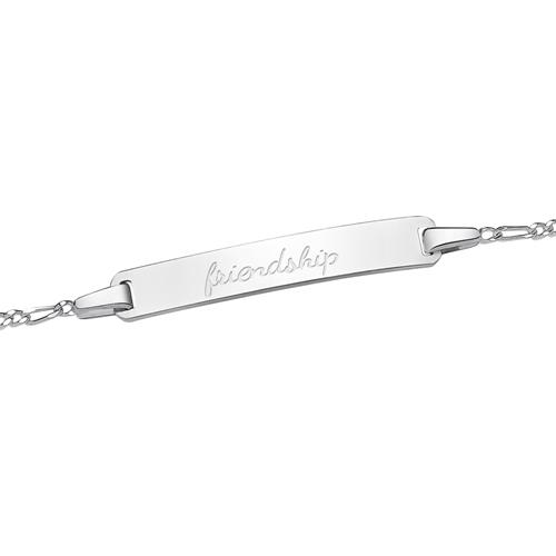 Bracelet Sterling Silver Heart Charm Engraving