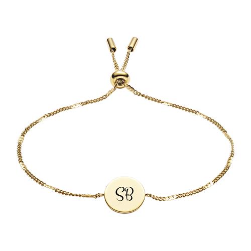 Ladies Bracelet From Gold-Plated Stainless Steel Engravable