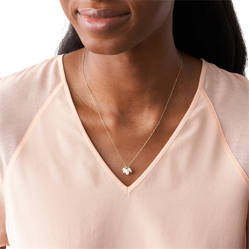 Halskette Tiny Pearls für Damen aus Edelstahl, IP Gold