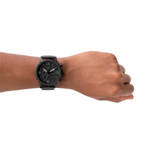 Schwarze Herren-Armbanduhr