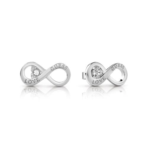 Infinity Stud Earrings For Ladies In Stainless Steel, Crystals
