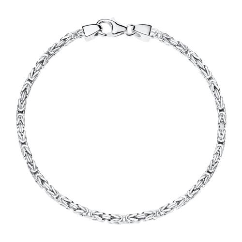 Sterling silver king bracelet for men, 2,5 mm
