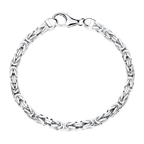 King bracelet for men in sterling silver, 4,0 mm