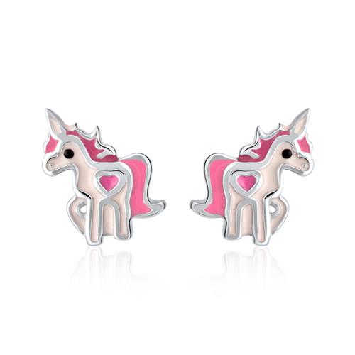 Horse Jewelry Pink Unicorn Earrings Cute Earrings Teeny Tiny Earrings