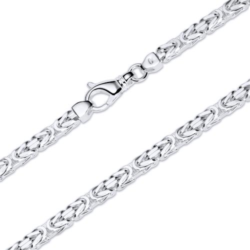 Sterling Silver Chain: Byzantine Chain Silver 6mm