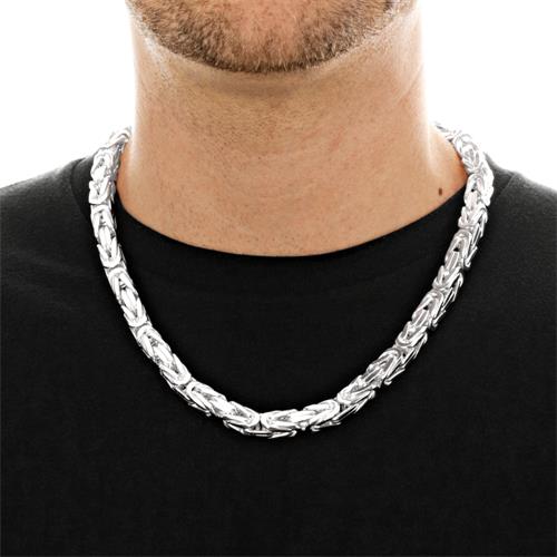 Sterling Silver Chain: Byzantine Chain Silver 10mm