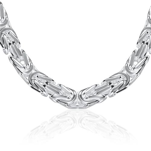 Sterling Silver Chain: Byzantine Chain Silver 12mm