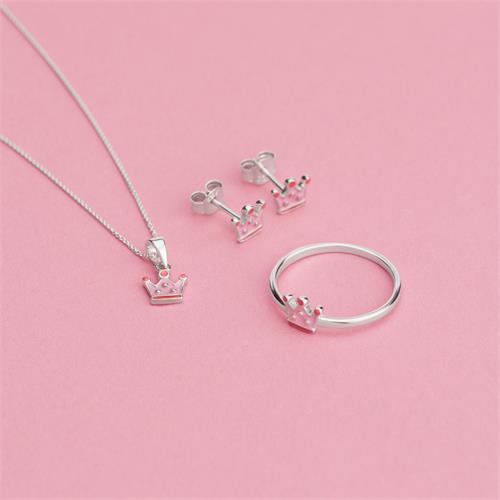 925 Silver Crown Pendant For Girls