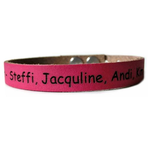 Children's Wristband Real Leather Including Laser Engraving