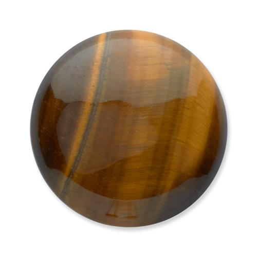 Inlay Coin Pendant Cat's Eye Brown