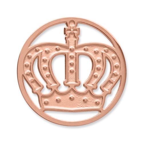 Coin Stainless Steel Crown Pink Gold