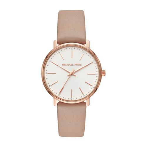 Watch Pyper For Ladies With Leather Strap, Beige