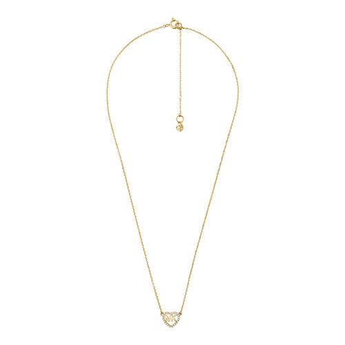 Heart necklace in gold-plated 925 silver with zirconia