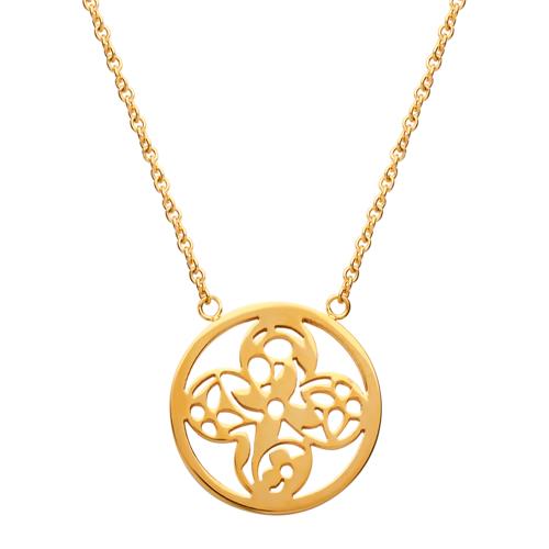 Modern Stainless Steel Pendant Gold-Plated With Chain