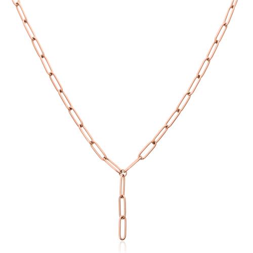 Halskette für Damen aus rosévergoldetem Edelstahl