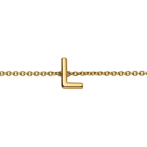 Armband aus 14K Gold mit 1 Buchstaben oder Symbol