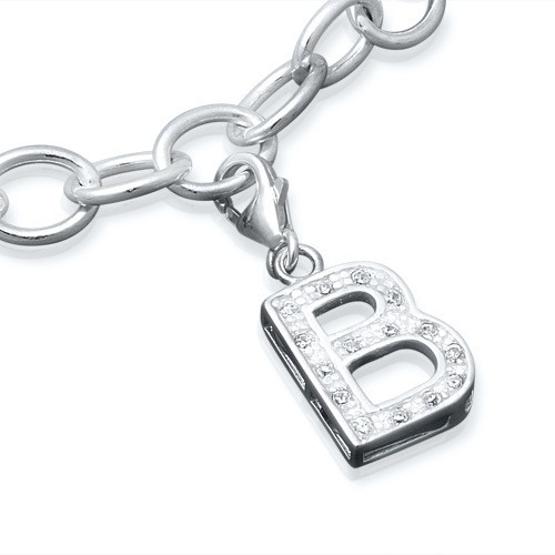 Sterling Silver Letters Charm