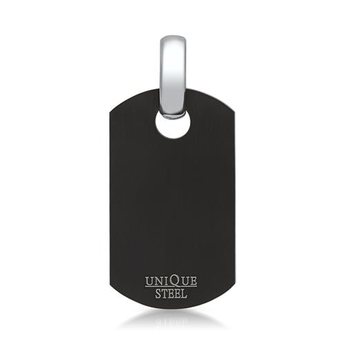 Black Stainless Steel Dog Tag