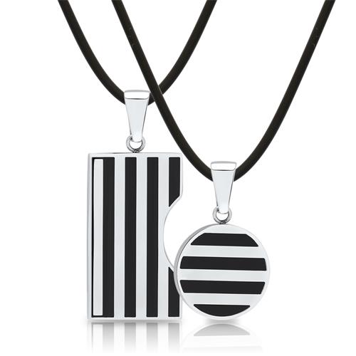 Partner Pendant Stainless Steel With Pattern