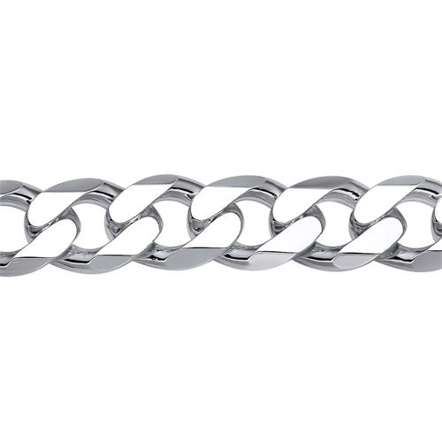 Sterling Silver Bracelet: Curb Bracelet Silver 12mm