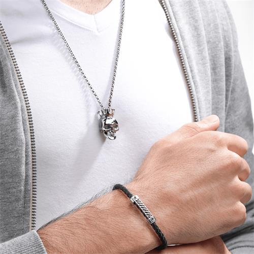 Men's Iconic Necklace With Skull In Stainless Steel