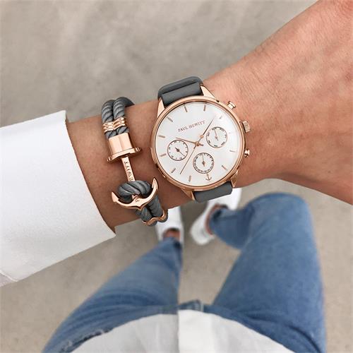 Ladies Watch Everpulse With Grey Leather Strap