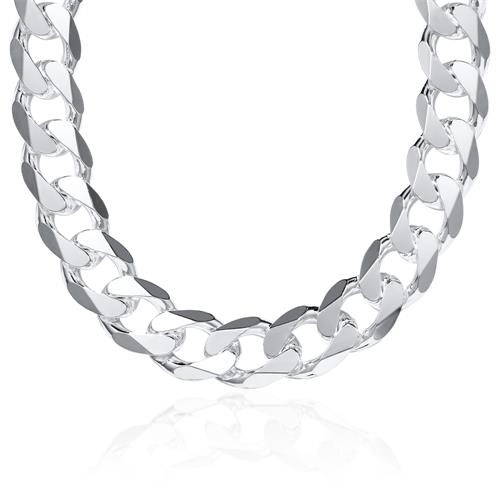Sterling Silver Chain: Curb Chain Silver 15mm