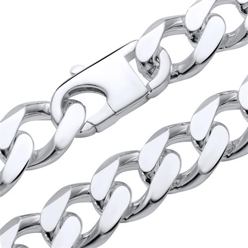 Sterling Silver Chain: Curb Chain Silver 19mm