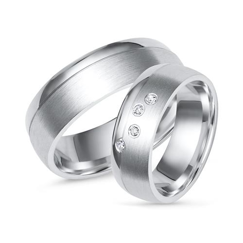 Wedding Rings Sterling Silver Wedding Rings 6mm Wide