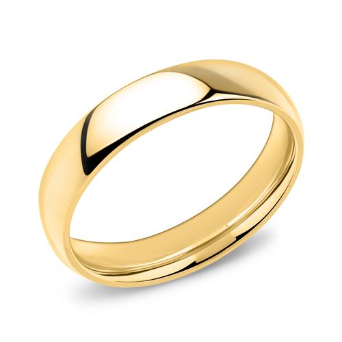 Stainless Steel Ring Gold Plated 5mm Wide