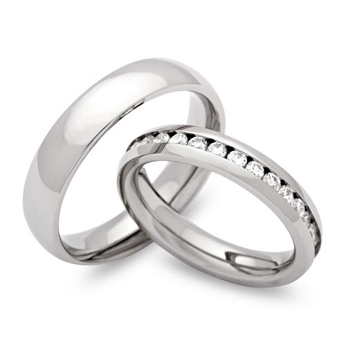 Wedding Rings Stainless Steel 5mm Engraving