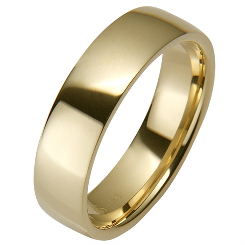 Yellow Gold Wedding Rings 6mm