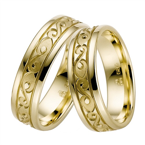 Yellow Gold Wedding Rings 6mm