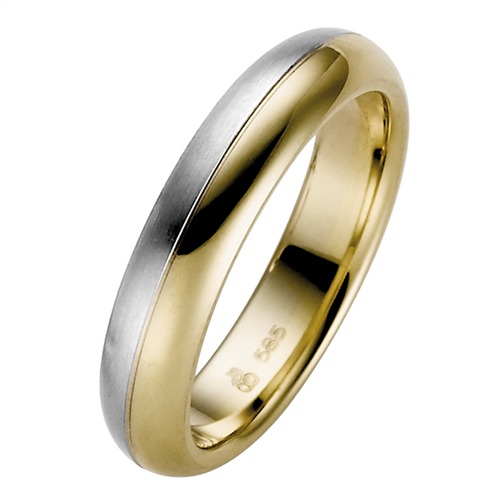 Wedding Rings Yellow And White Gold 5mm