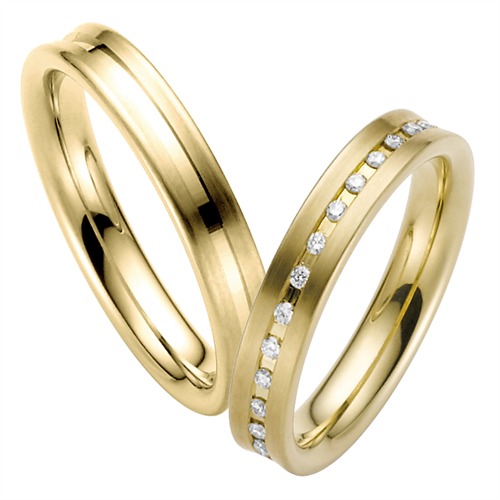 Yellow Gold Wedding Rings 4mm